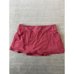 Lululemon Pace Rival Skort Women 10 Pull On Tennis Yoga Pilates Mini Maroon